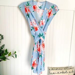 Tropical Summer Wrap Dress
